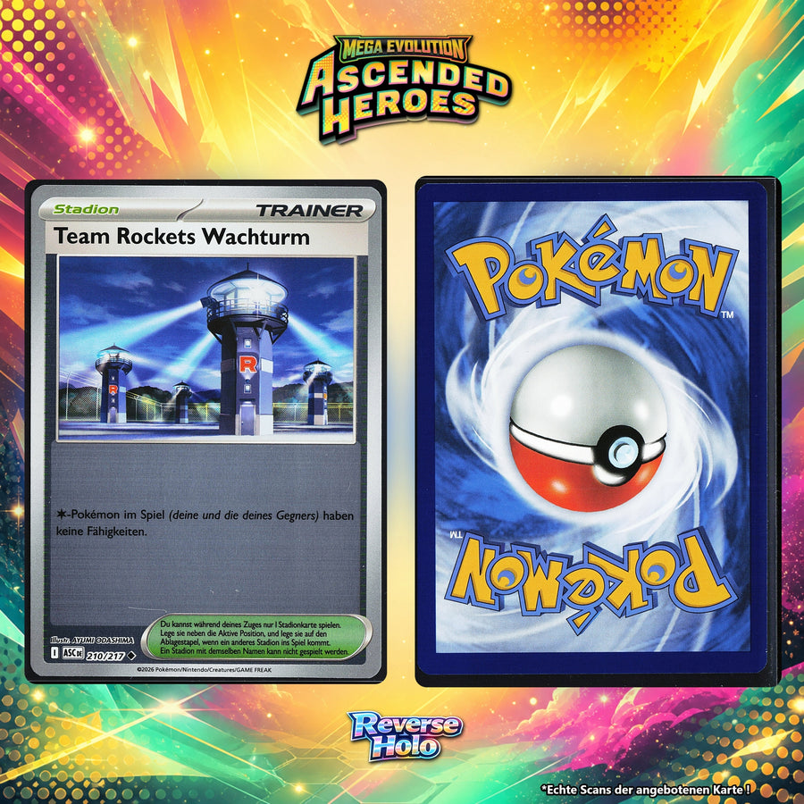 Team Rockets Wachturm Reverse Holo ASC 210/217