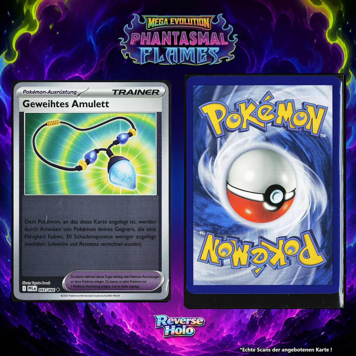 Geweihtes Amulett Reverse Holo PFL 93/94