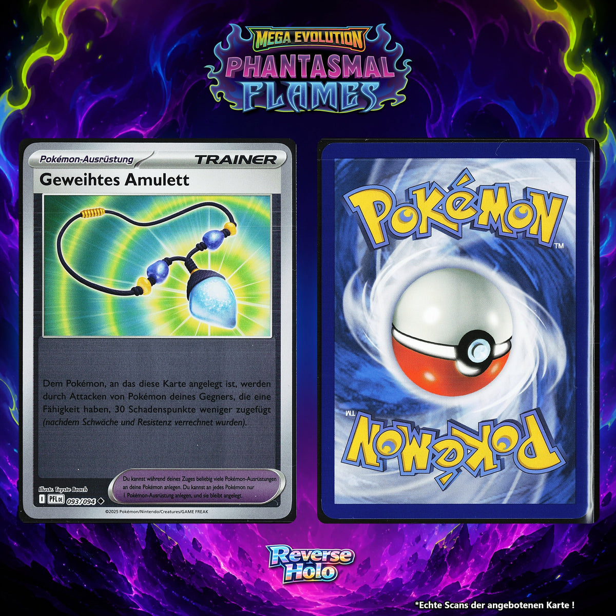 Geweihtes Amulett Reverse Holo PFL 93/94