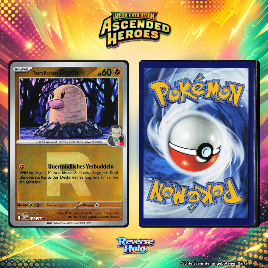 Team Rockets Digda Reverse Holo Team Rocket ASC 100/217