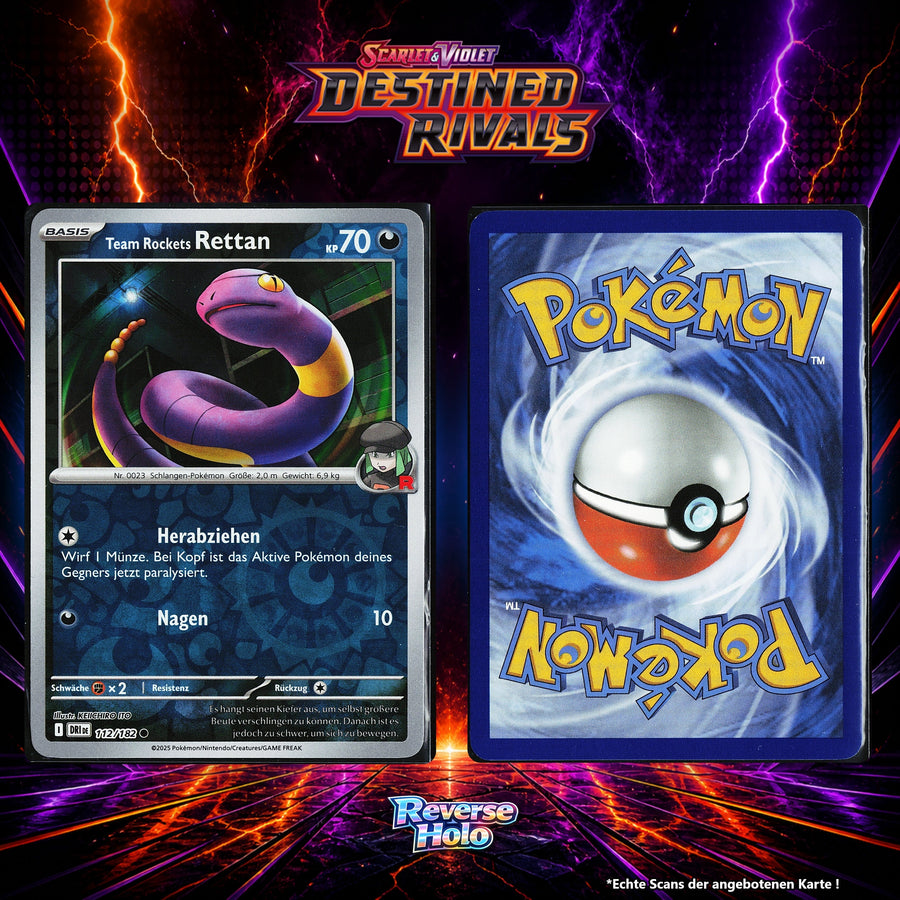 Team Rockets Rettan Reverse Holo Energy-Pattern DRI 112/182