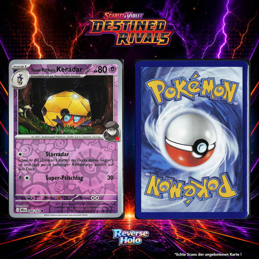 Team Rockets Keradar Reverse Holo Energy-Pattern DRI 88/182