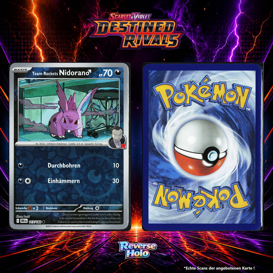 Team Rockets Nidoran♂ Reverse Holo Energy-Pattern DRI 117/182