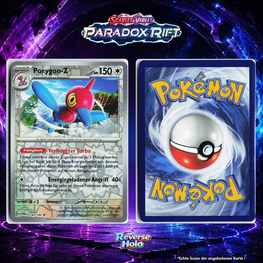 Porygon Z Reverse Holo Energy-Pattern PAR 144/182