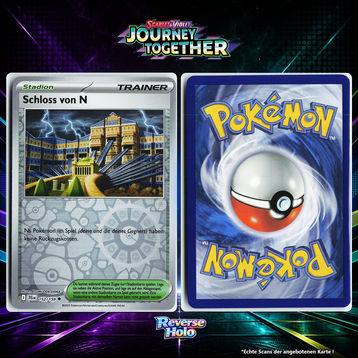 Schloss von N Reverse Holo Energy-Pattern JTG 152/159