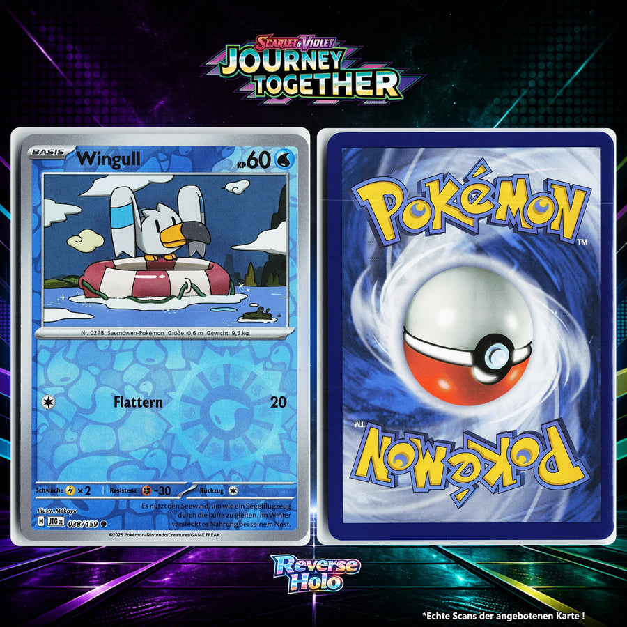 Wingull Reverse Holo Energy-Pattern JTG 38/159