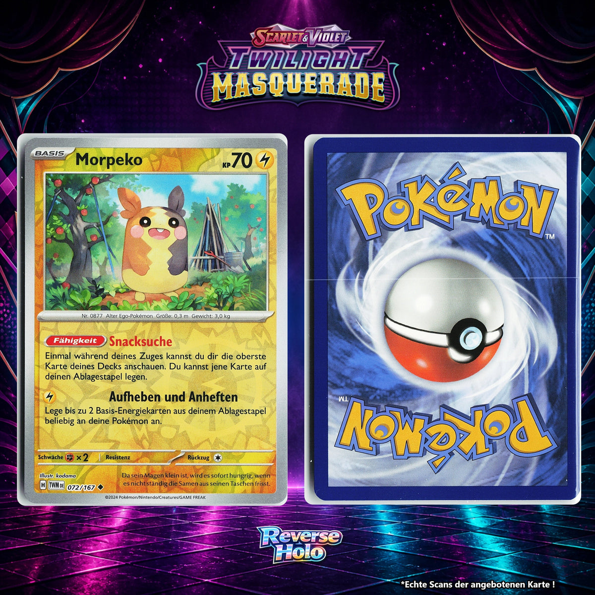 Morpeko Reverse Holo Energy-Pattern TWM 72/167