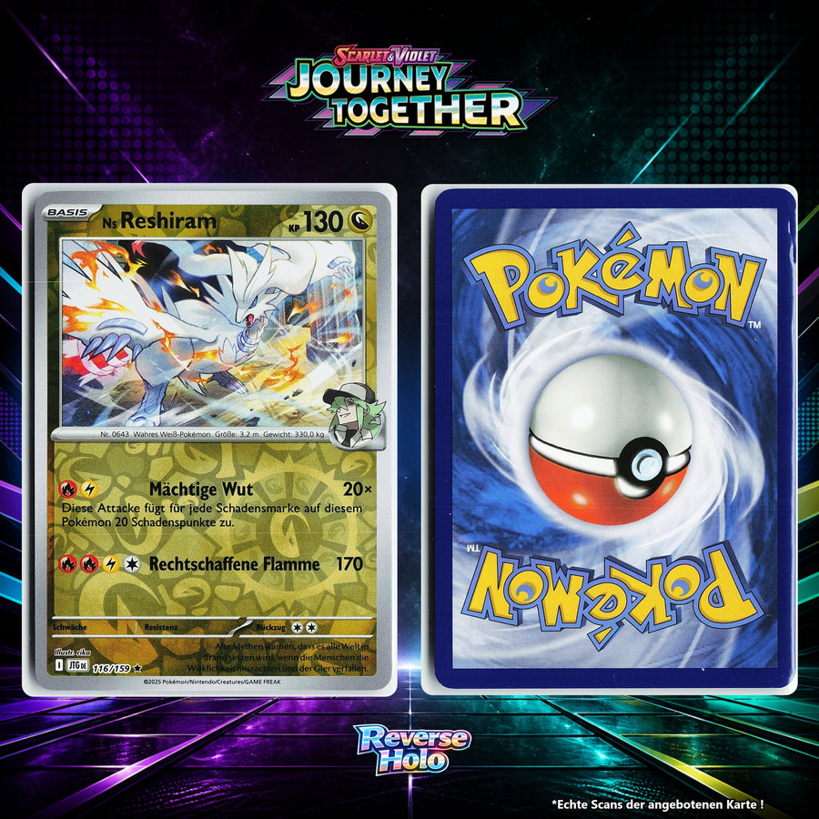 Ns Reshiram Reverse Holo Energy-Pattern JTG 116/159