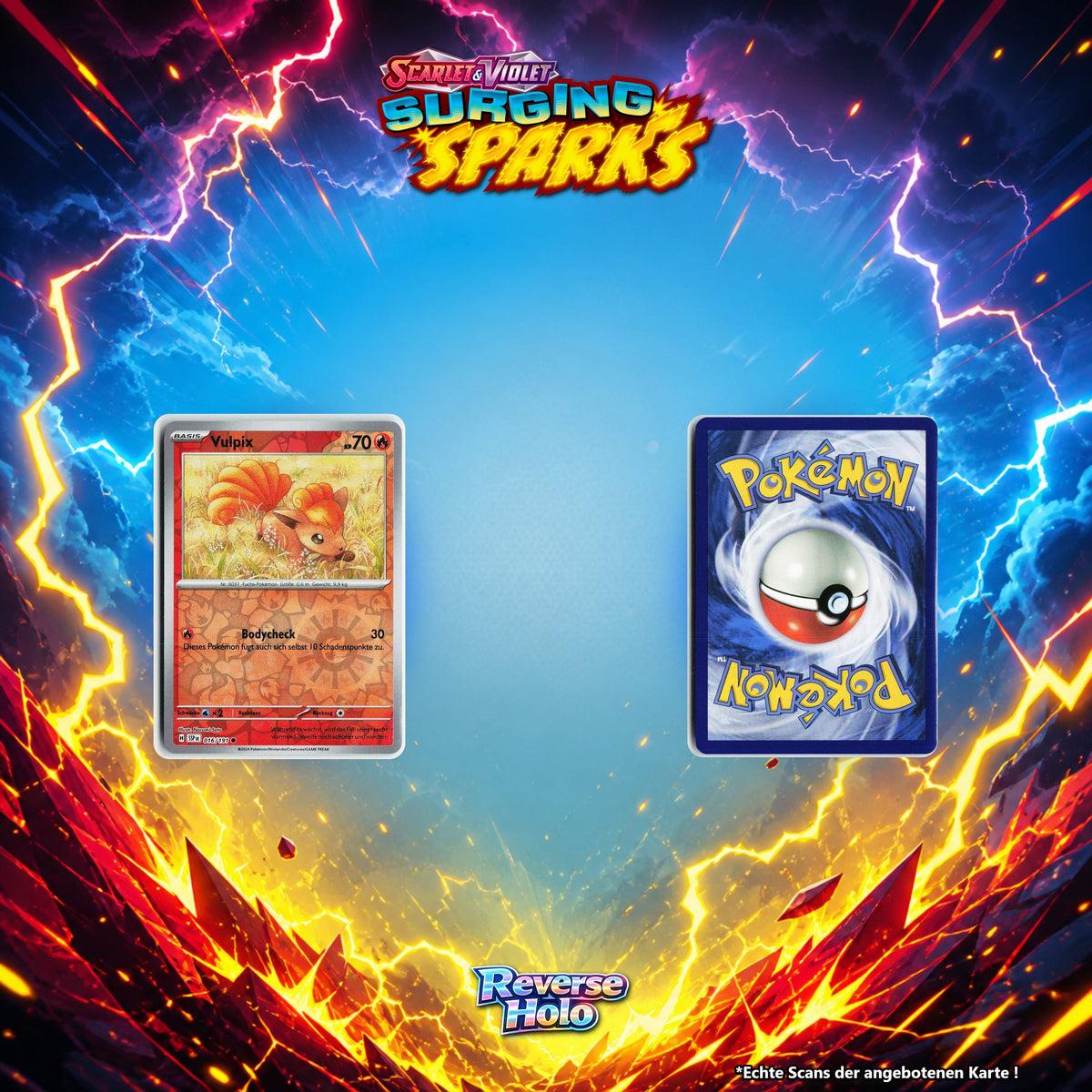 Vulpix Reverse Holo Energy-Pattern SSP 16/191