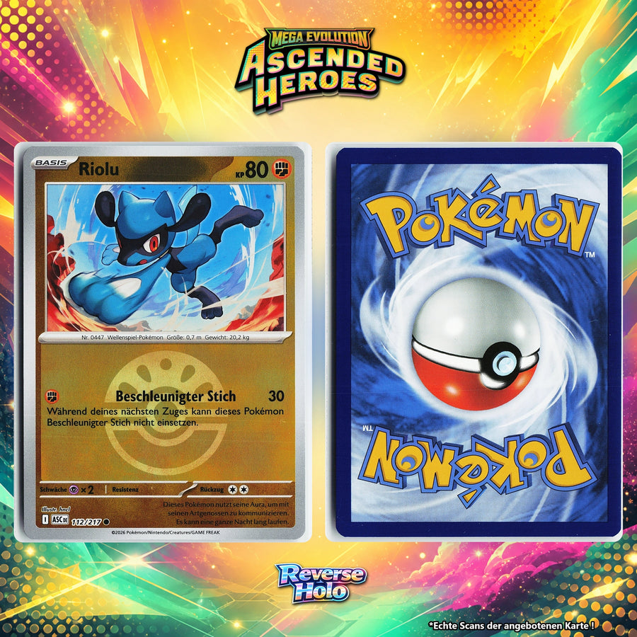 Riolu Reverse Holo Pokeball ASC 112/217