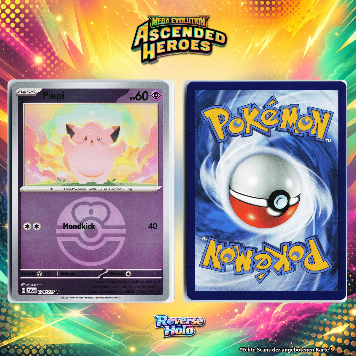 Piepi Reverse Holo Pokeball ASC 74/217