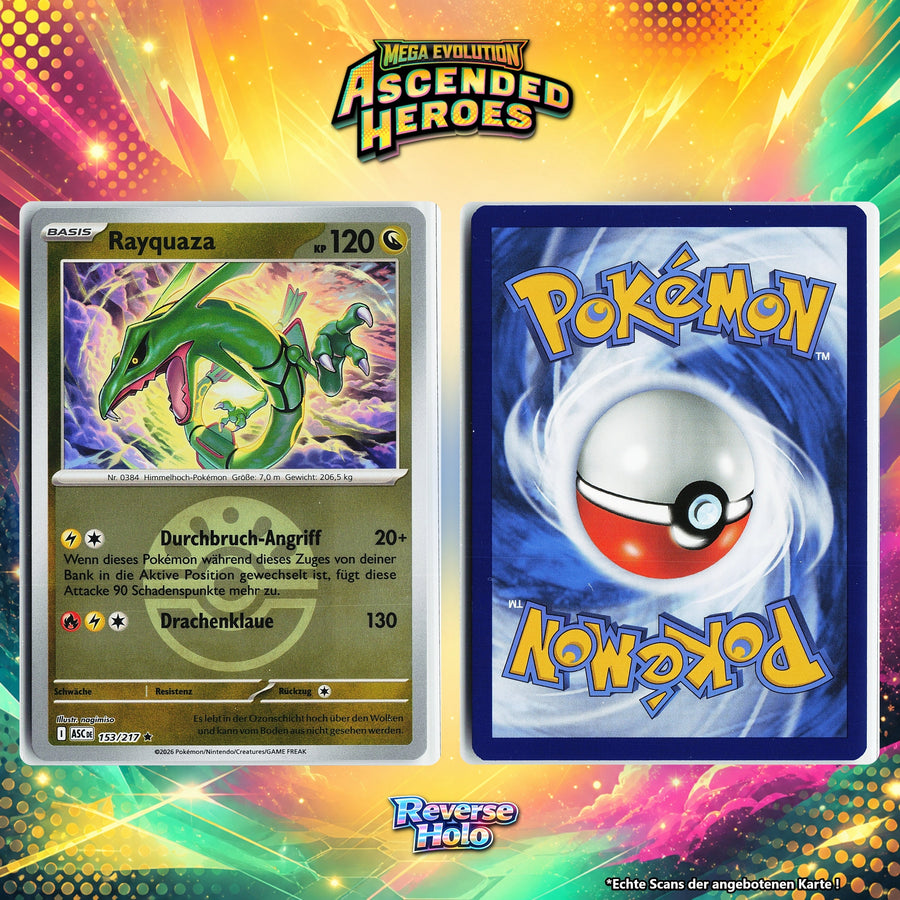 Rayquaza Reverse Holo Pokeball ASC 153/217