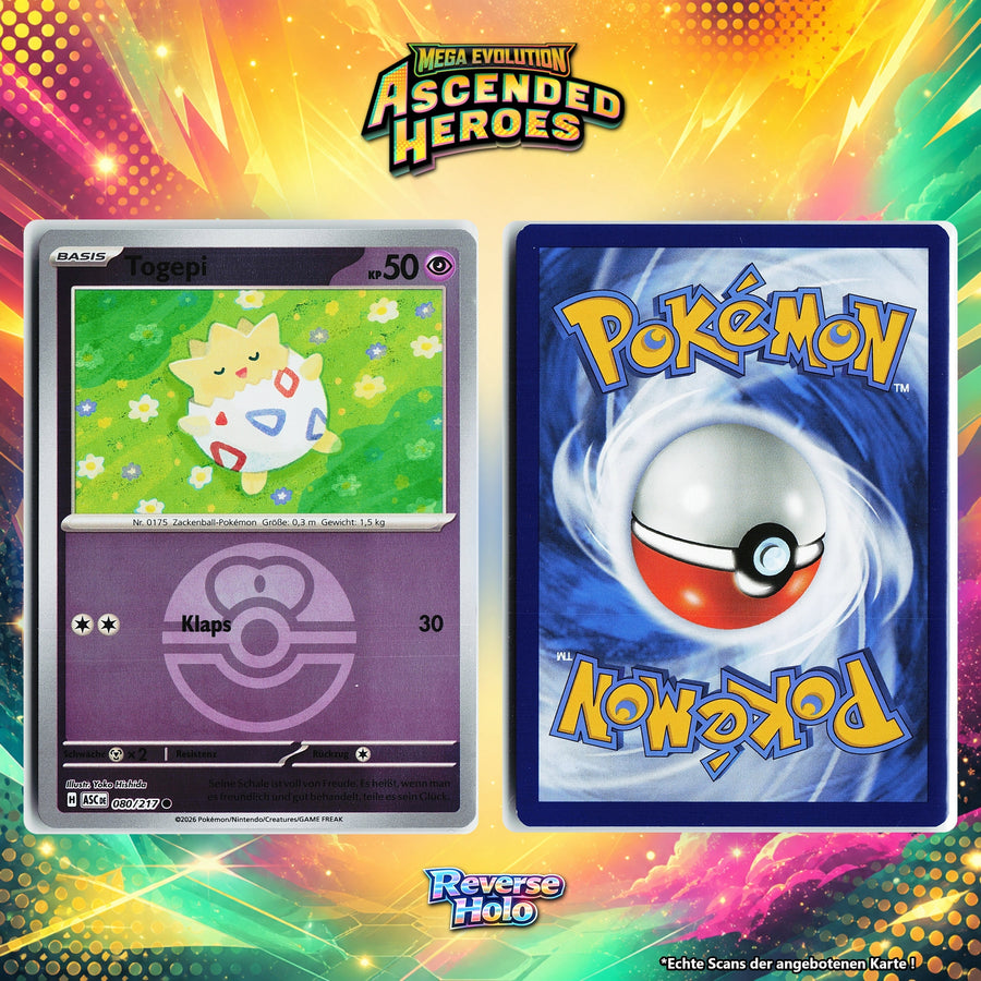 Togepi Reverse Holo Pokeball ASC 80/217
