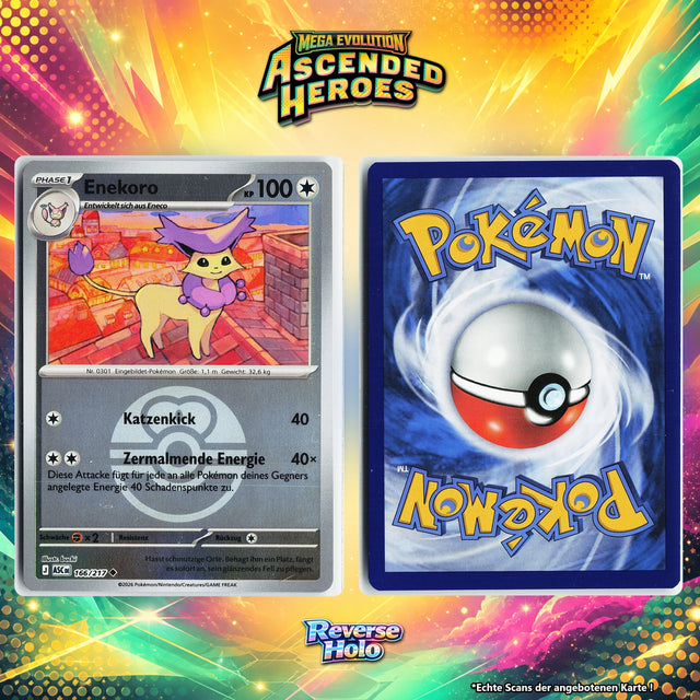 Enekoro Reverse Holo Pokeball ASC 166/217