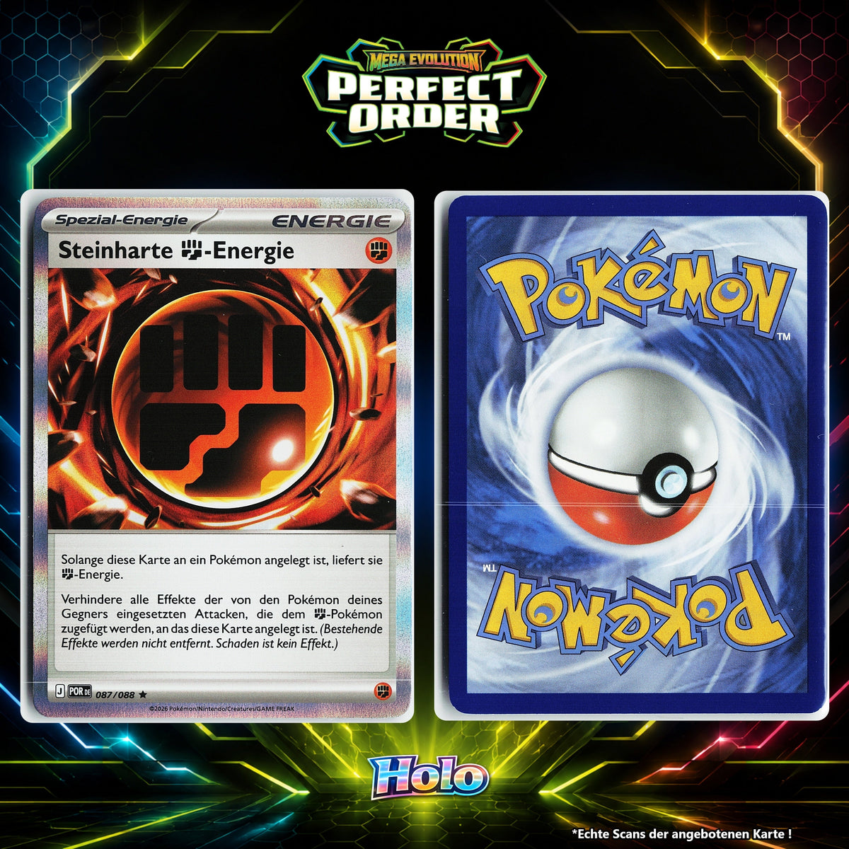 Steinharte Fighting Energie Holo POR 87/88