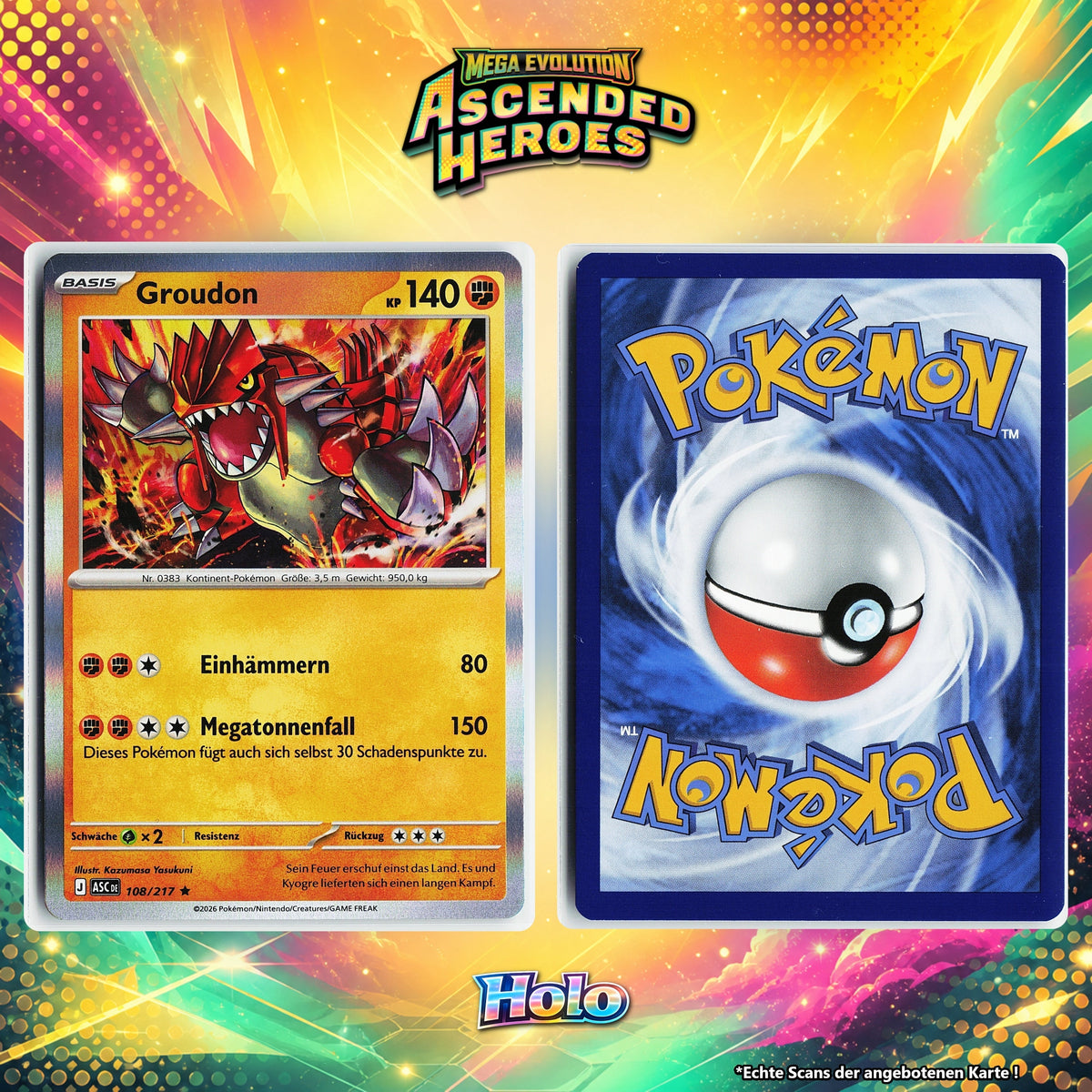 Groudon Holo ASC 108/217