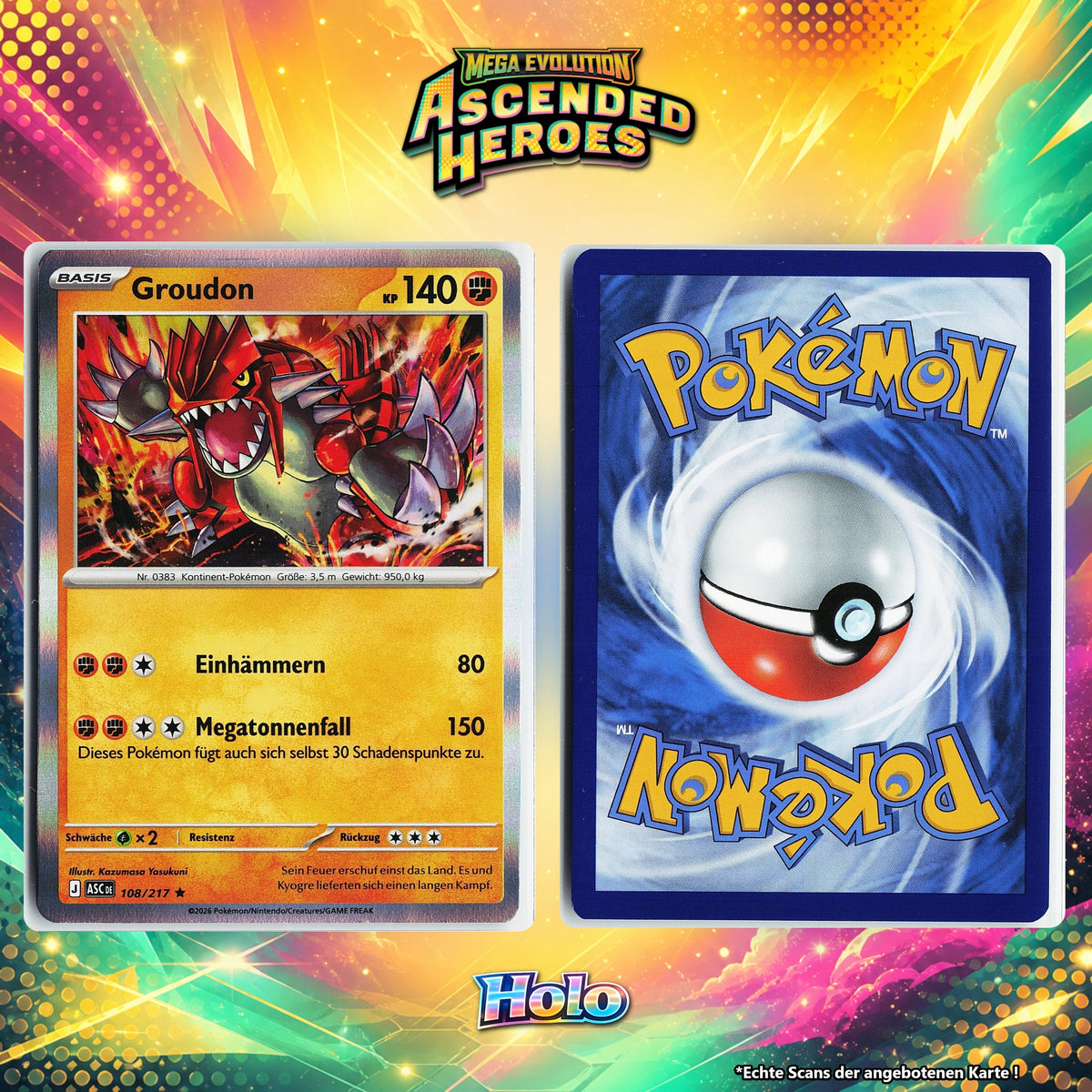 Groudon Holo ASC 108/217