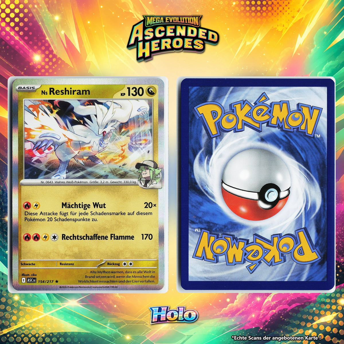 Ns Reshiram Holo ASC 154/217