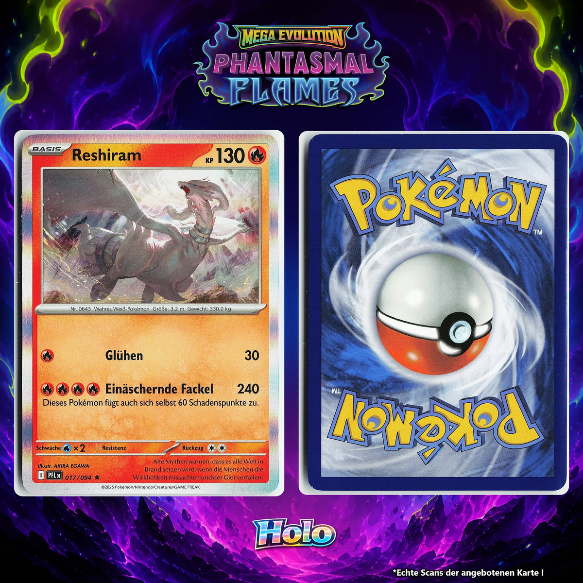 Reshiram Holo PFL 17/94