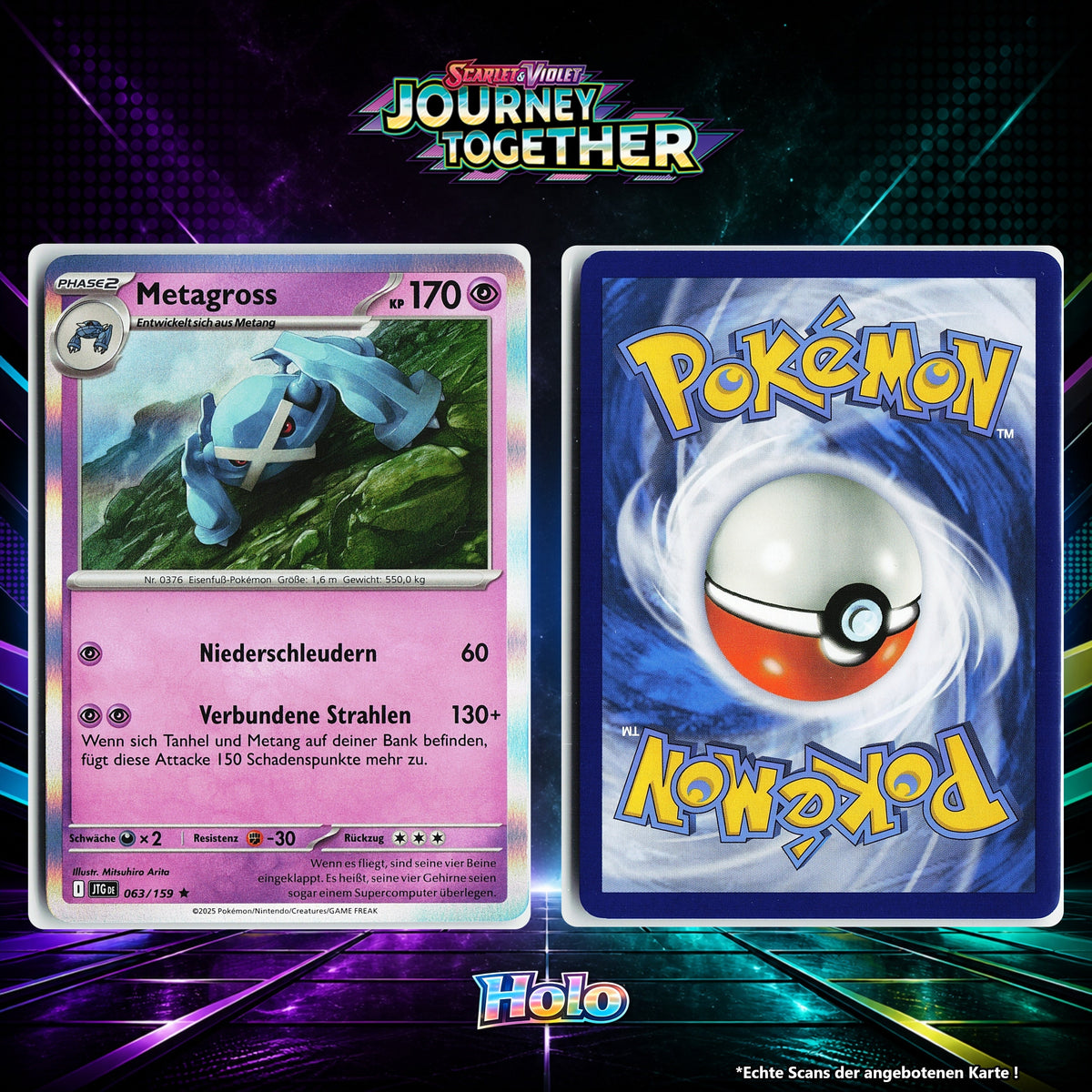 Metagross Holo JTG 63/159