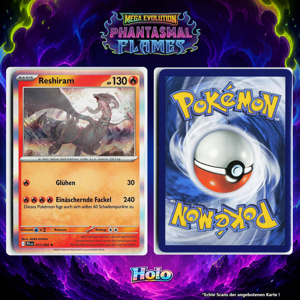 Reshiram Holo PFL 17/94