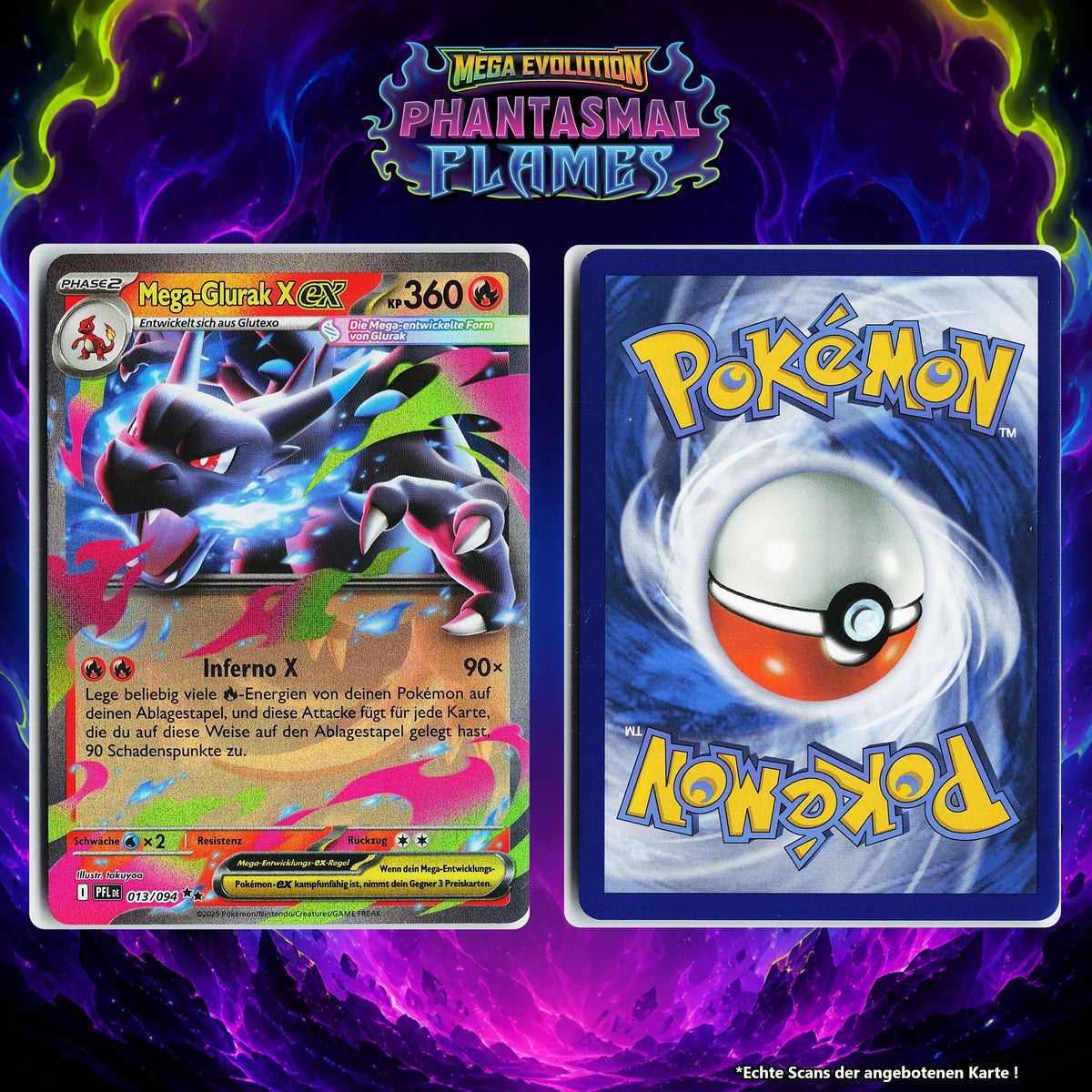Mega Glurak X ex Normal PFL 13/94