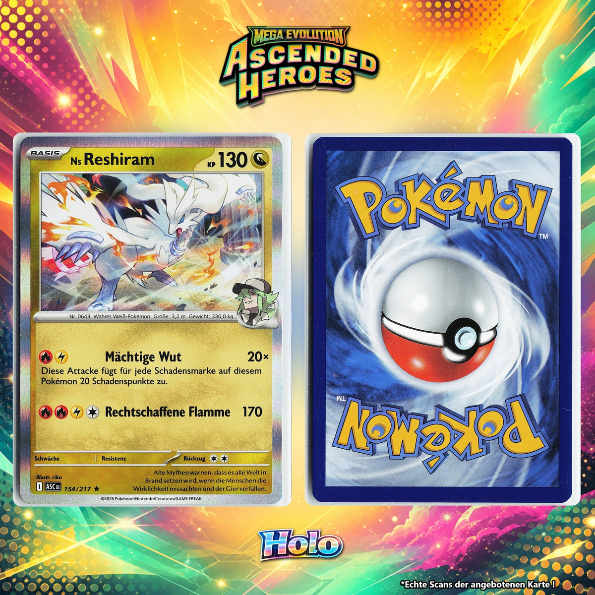 Ns Reshiram Holo ASC 154/217
