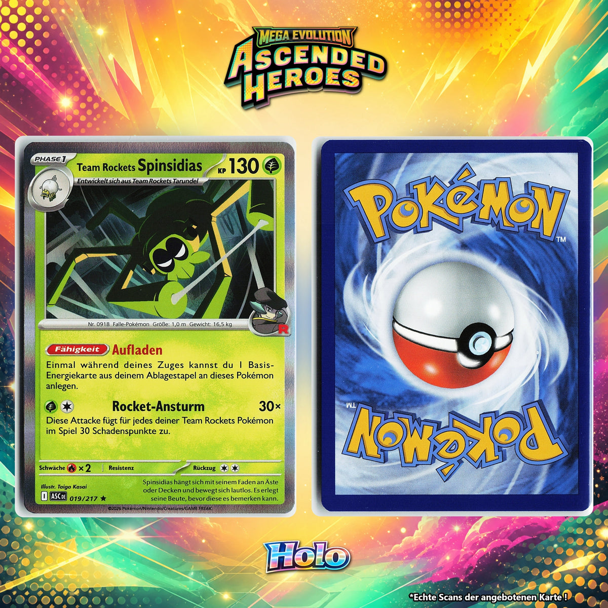 Team Rockets Spinsidias Holo ASC 19/217