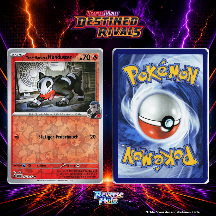 Team Rockets Hunduster Reverse Holo Energy-Pattern DRI 37/182