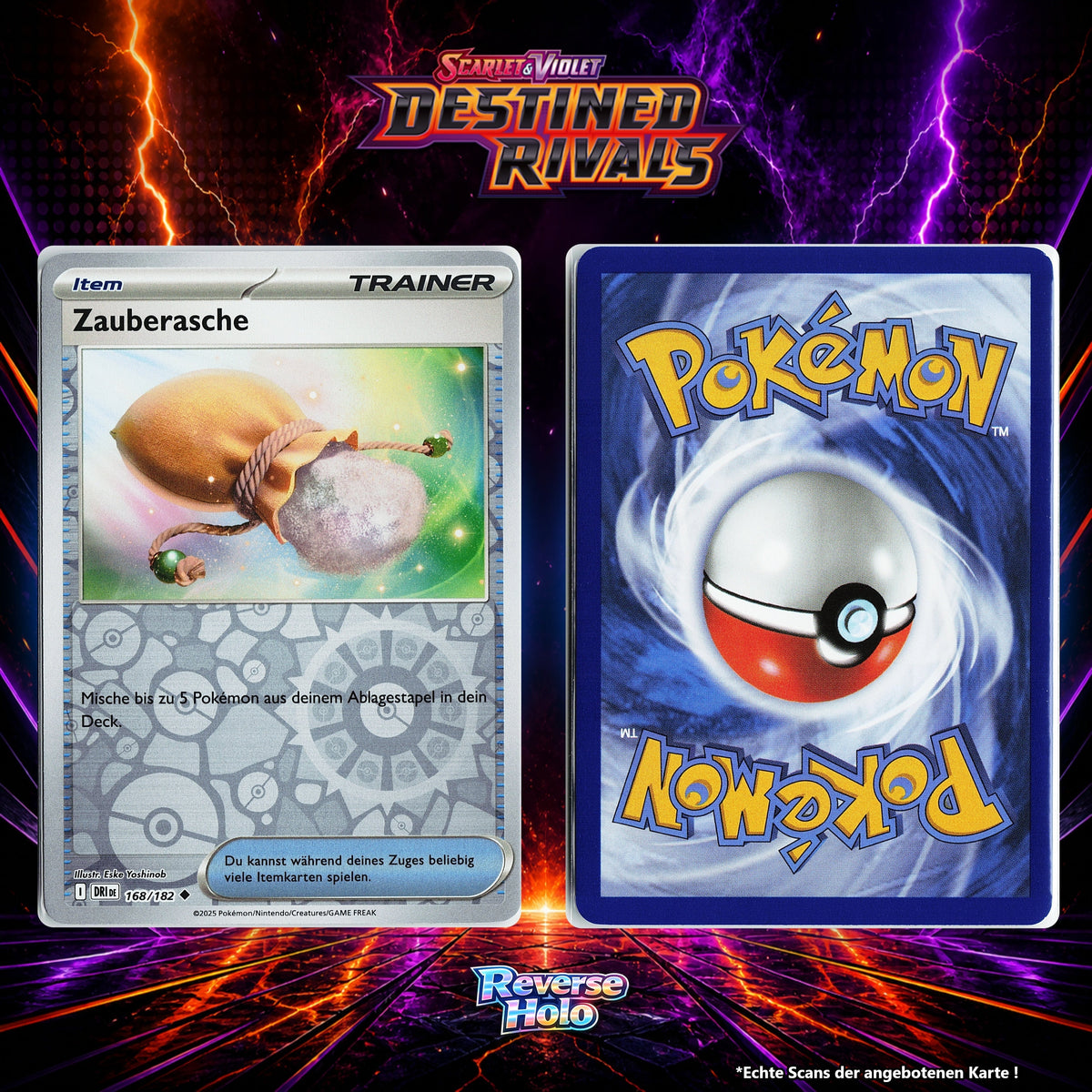 Zauberasche Reverse Holo Energy-Pattern DRI 168/182