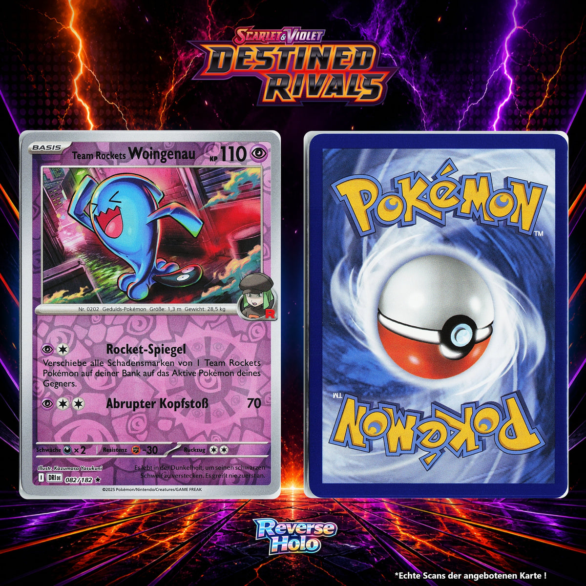 Team Rockets Woingenau Reverse Holo Energy-Pattern DRI 82/182