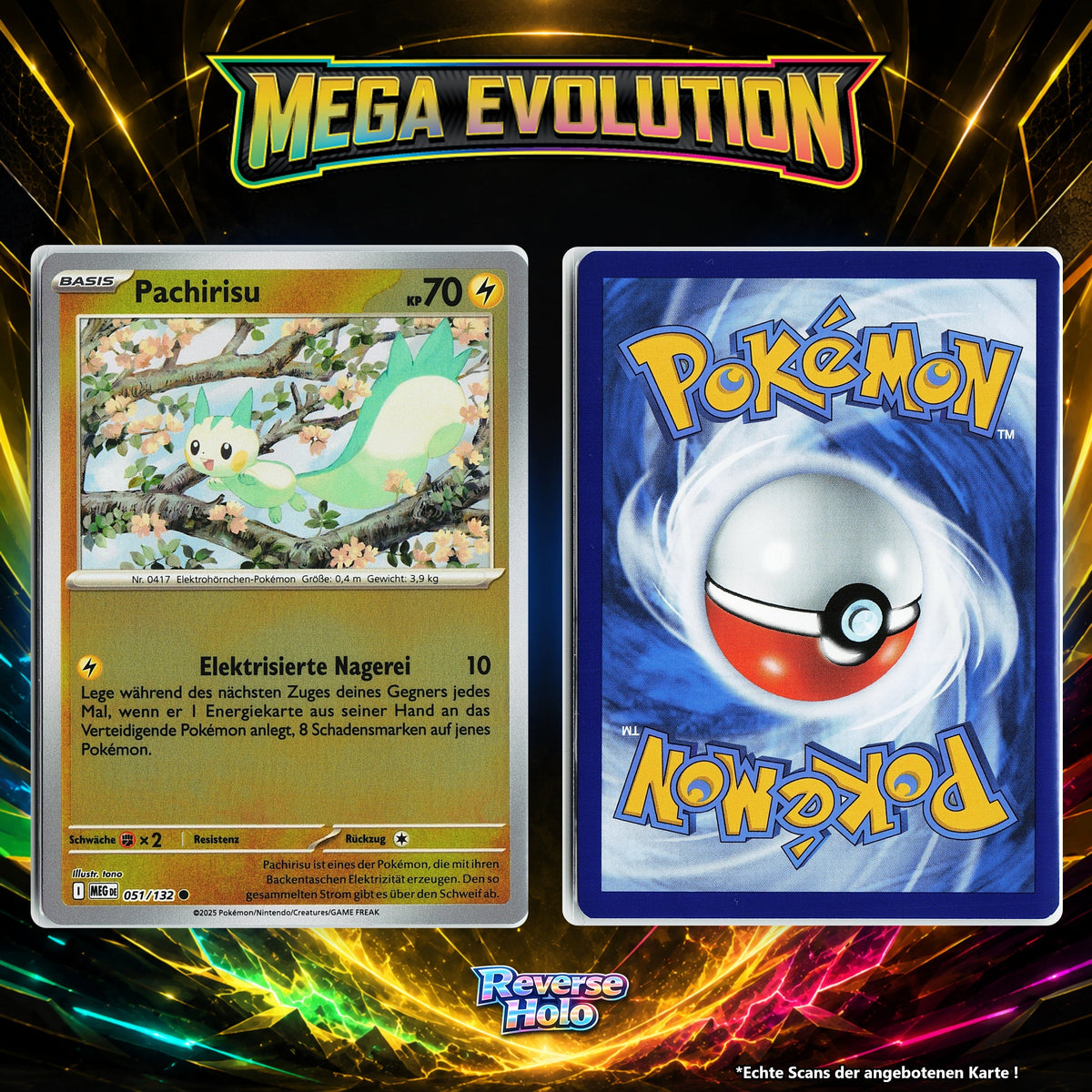 Pachirisu Reverse Holo MEG 51/132