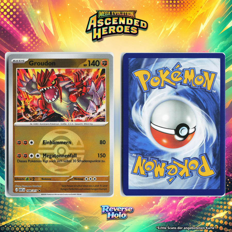 Groudon Reverse Holo Pokeball ASC 108/217