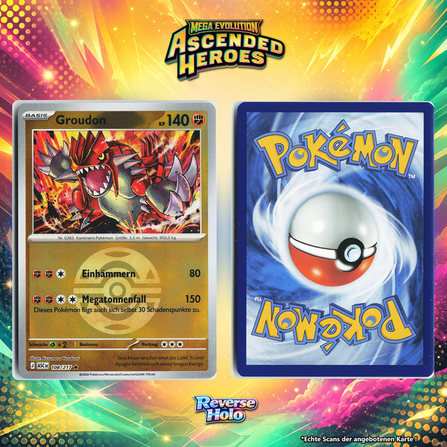 Groudon Reverse Holo Pokeball ASC 108/217