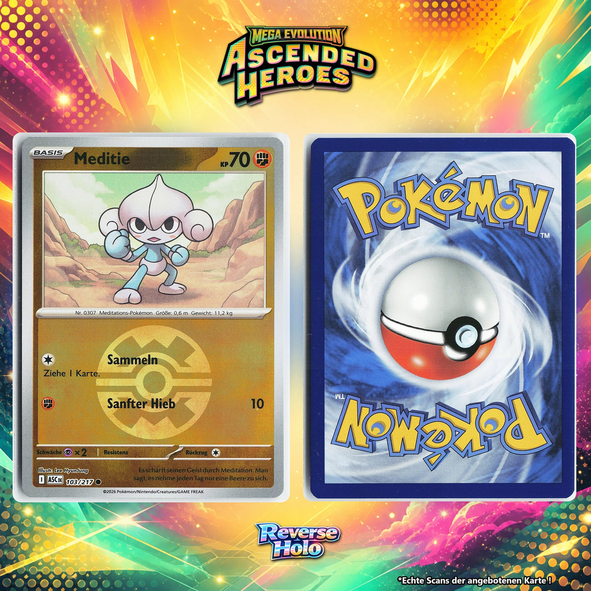 Meditie Reverse Holo Pokeball ASC 103/217