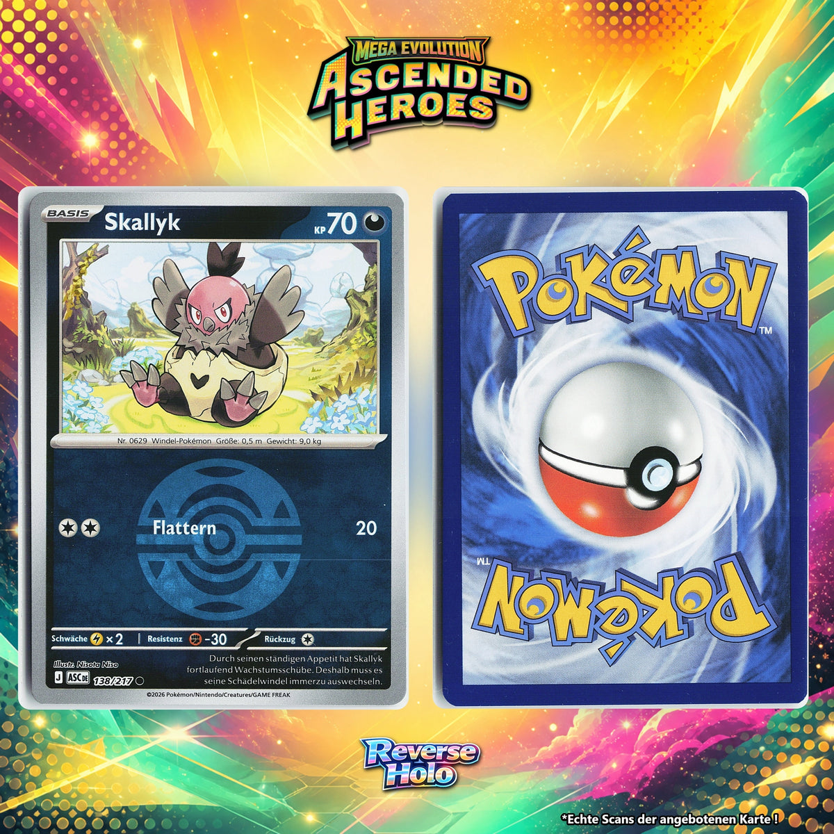 Skallyk Reverse Holo Pokeball ASC 138/217