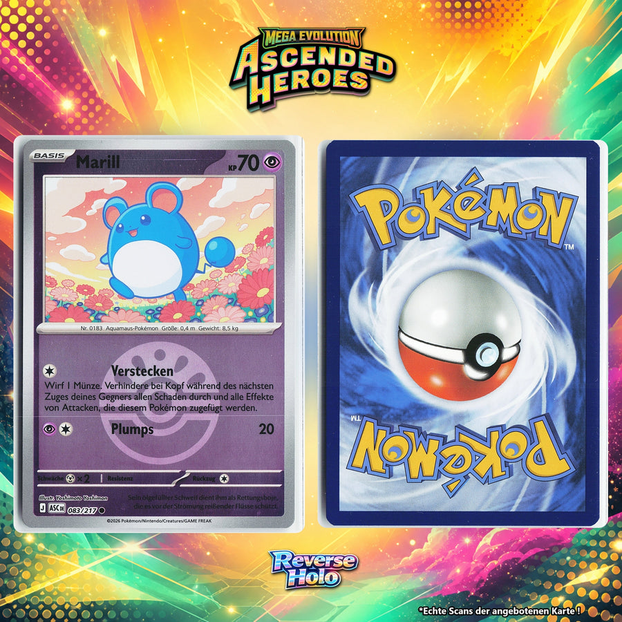 Marill Reverse Holo Pokeball ASC 83/217