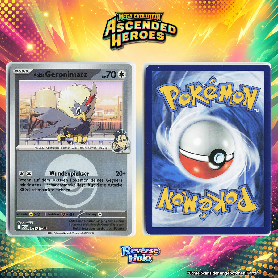 Aokis Geronimatz Reverse Holo Pokeball ASC 173/217