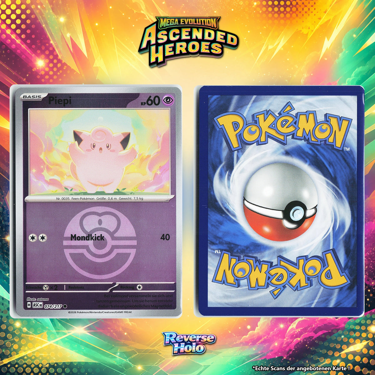 Piepi Reverse Holo Pokeball ASC 74/217