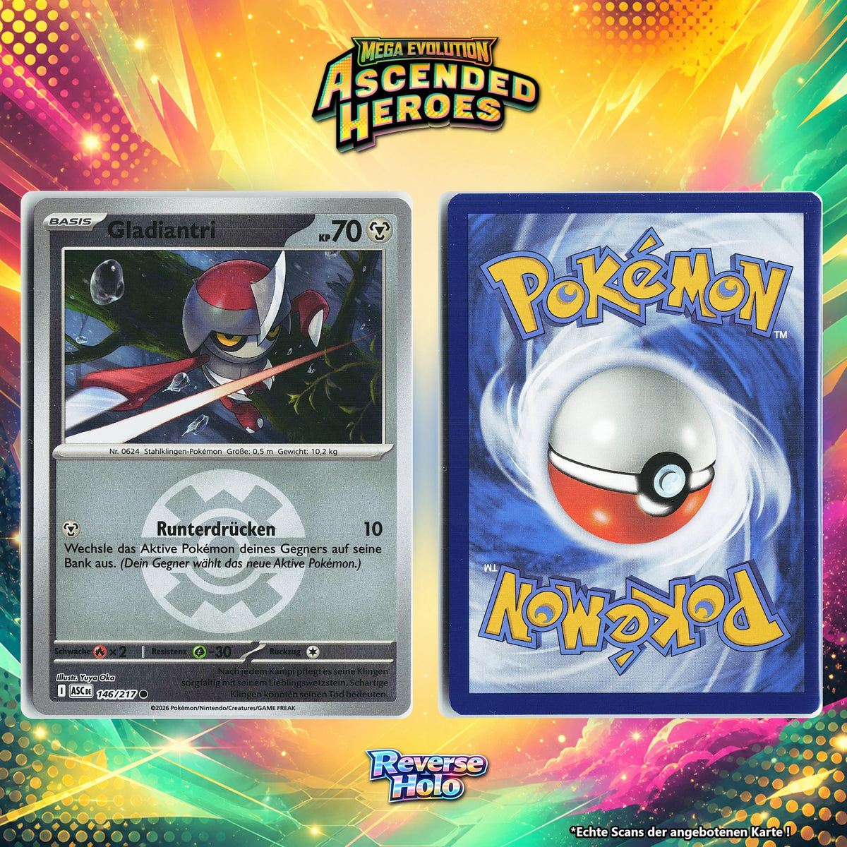 Gladiantri Reverse Holo Pokeball ASC 146/217
