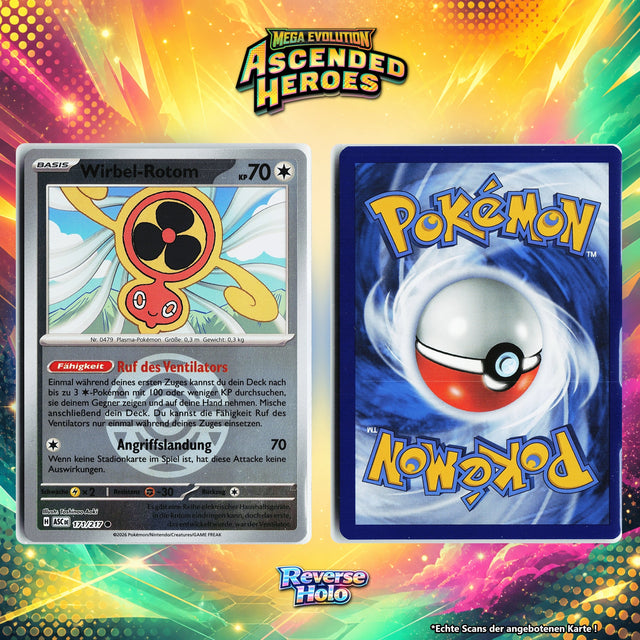 Wirbel Rotom Reverse Holo Pokeball ASC 171/217