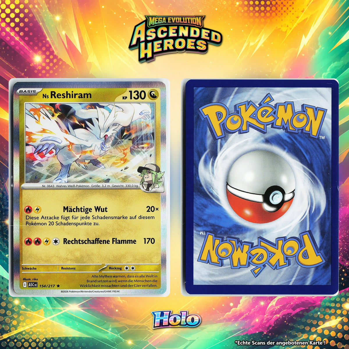 Ns Reshiram Holo ASC 154/217
