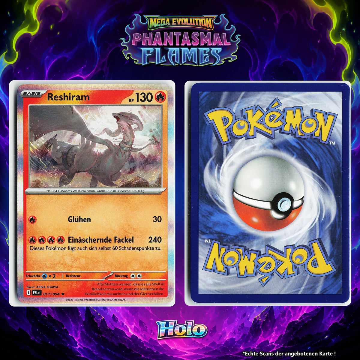 Reshiram Holo PFL 17/94