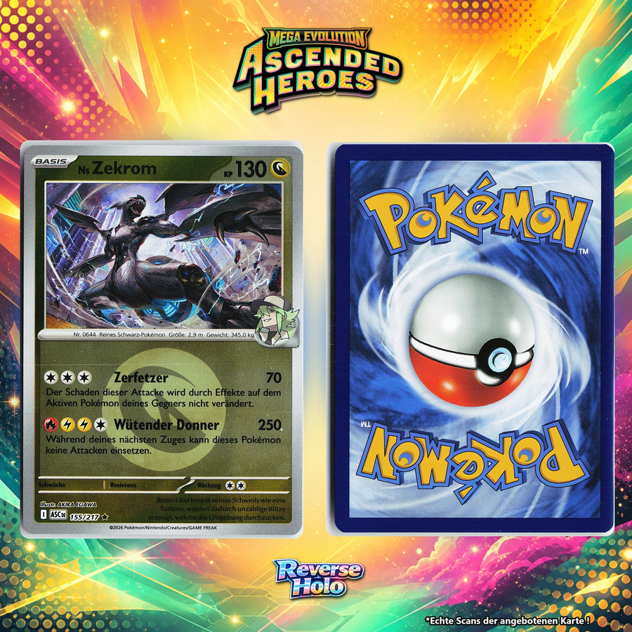 Ns Zekrom Reverse Holo Energy-Pattern ASC 155/217