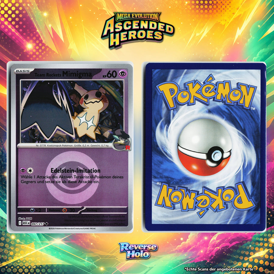 Team Rockets Mimigma Reverse Holo Energy-Pattern ASC 97/217
