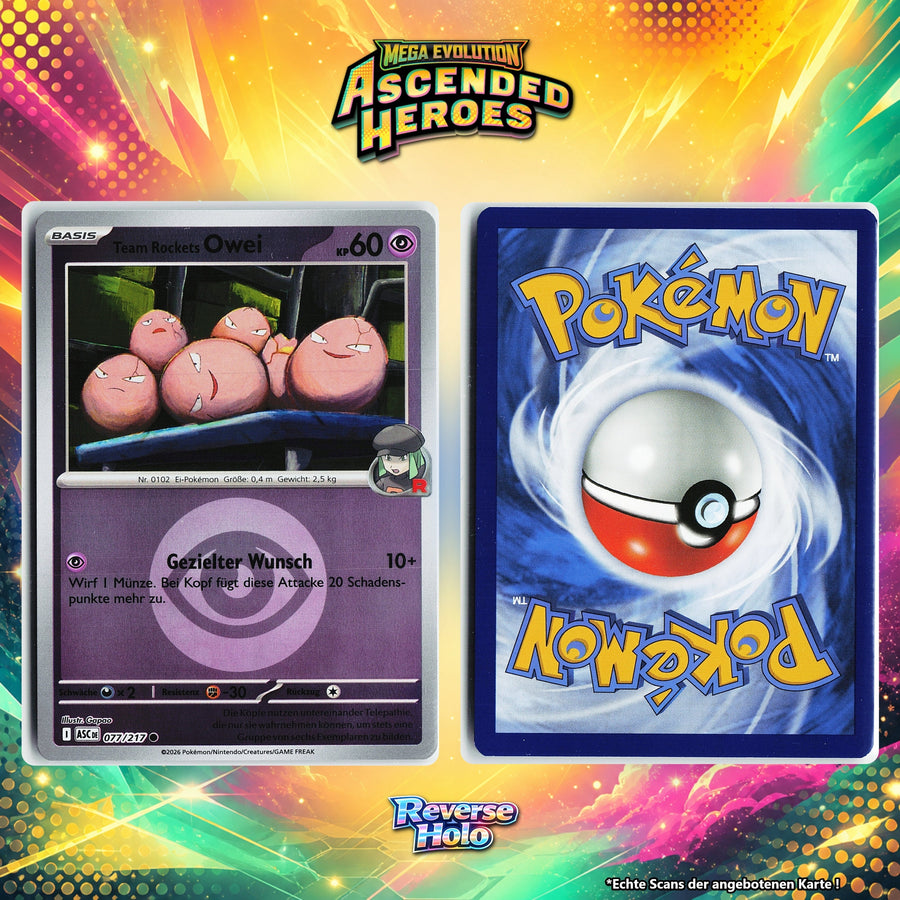 Team Rockets Owei Reverse Holo Energy-Pattern ASC 77/217