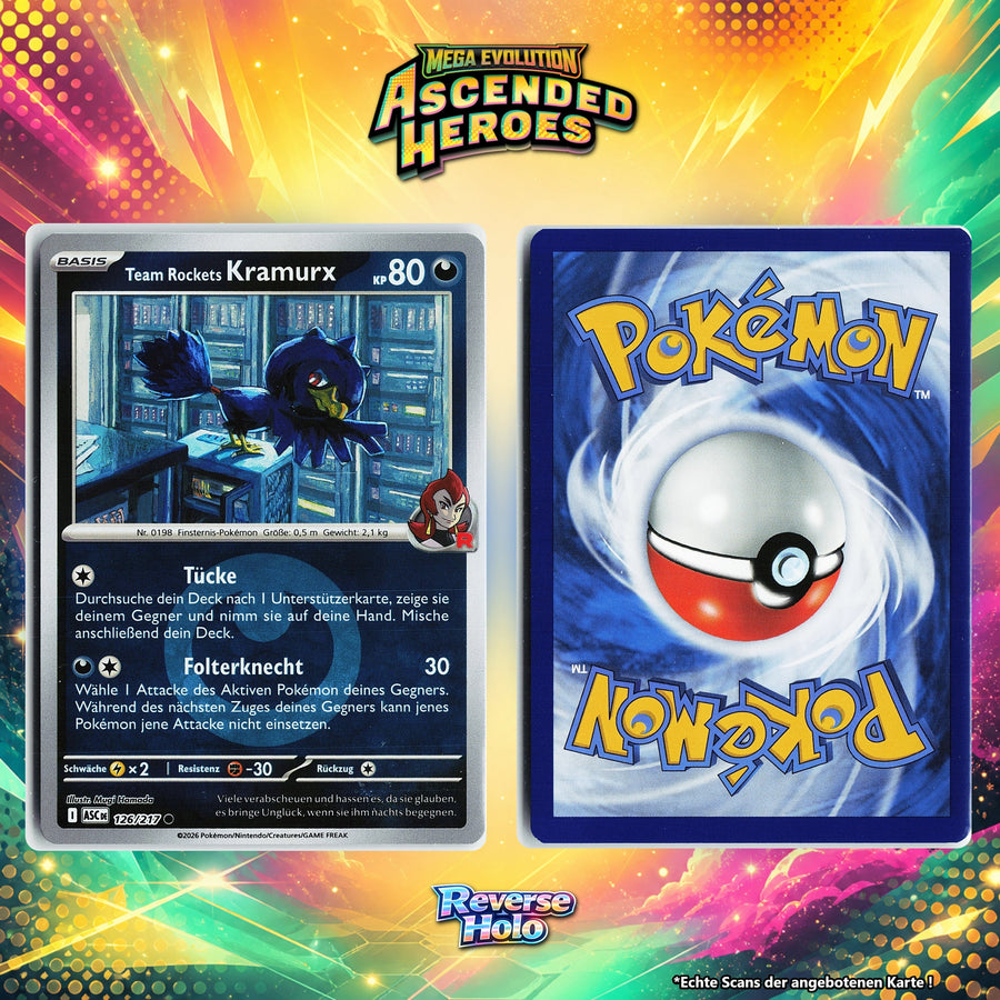Team Rockets Kramurx Reverse Holo Energy-Pattern ASC 126/217