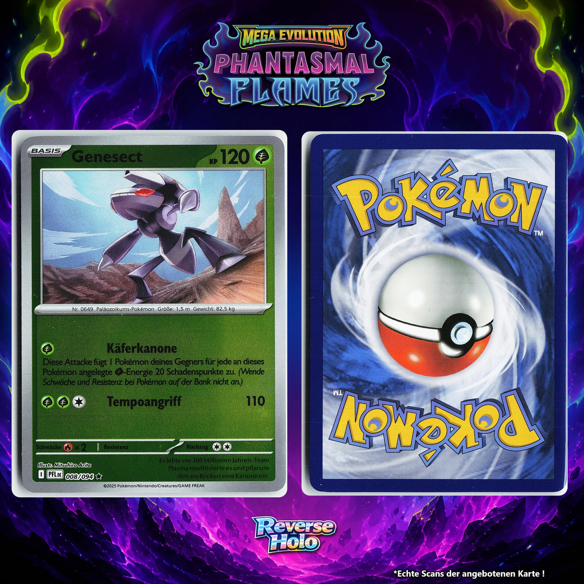 Genesect Reverse Holo PFL 8/94