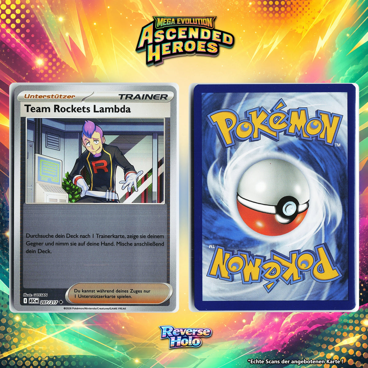 Team Rockets Lambda Reverse Holo ASC 207/217