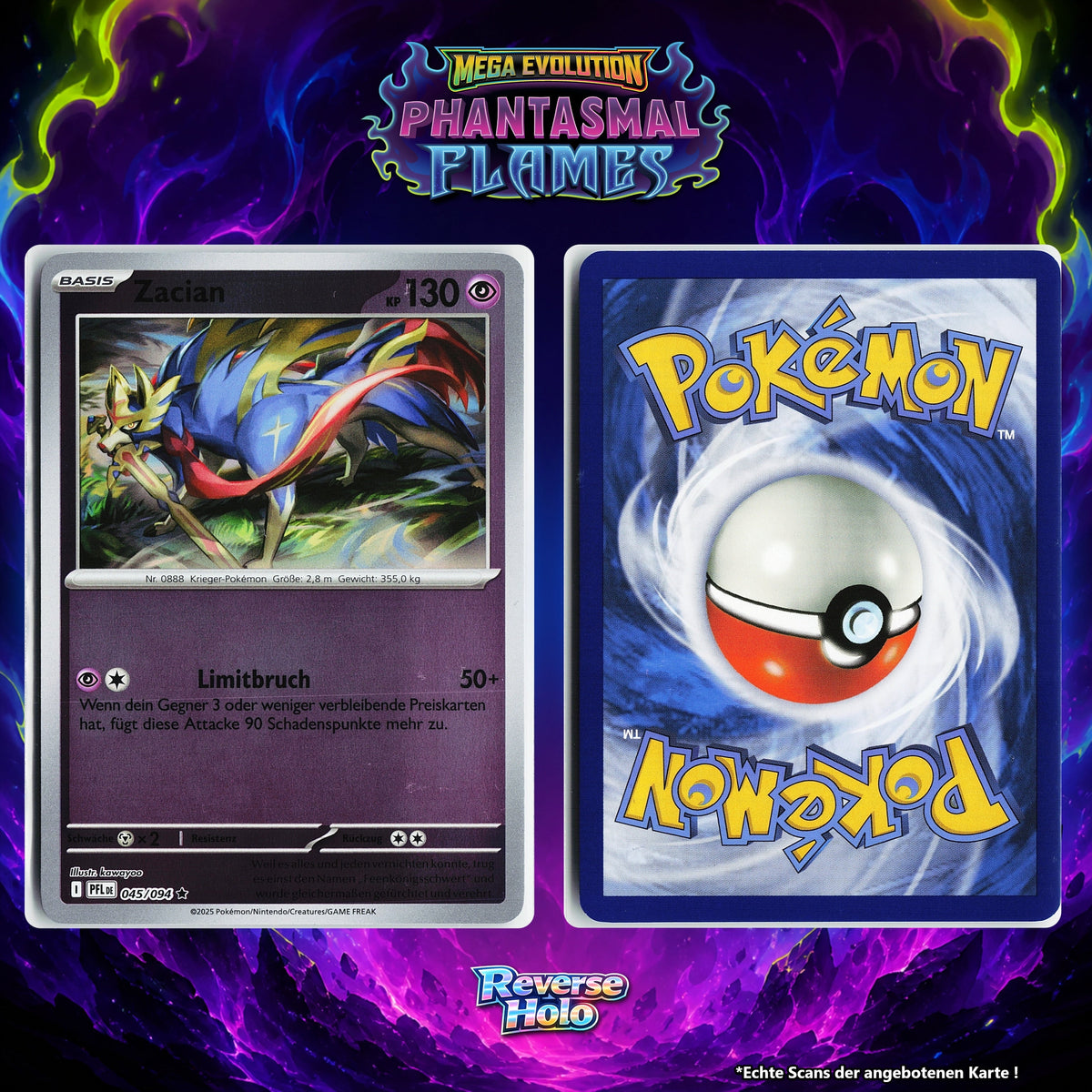 Zacian Reverse Holo PFL 45/94
